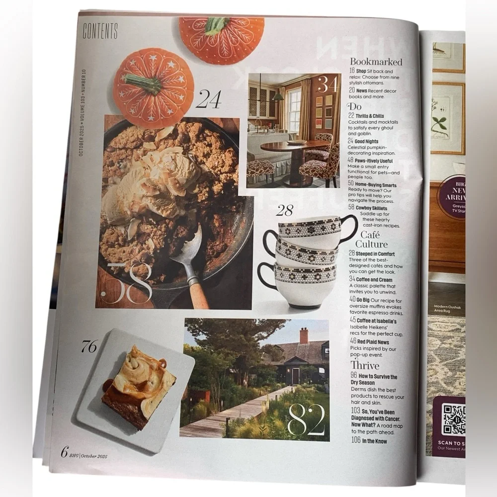 BETTER HOMES & GARDENS Magazine Issue OCT 2025 Cozy Lives Here Fall Coffee